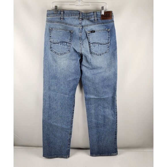 Lee Jeans Mens 34x32 Blue Straight Fit Straight Leg Active Stretch NWT - Picture 10 of 12